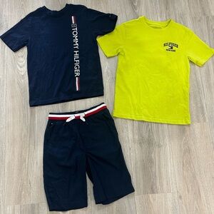 Tommy Hilfiger boys tee shirts and shorts bundle size 8
